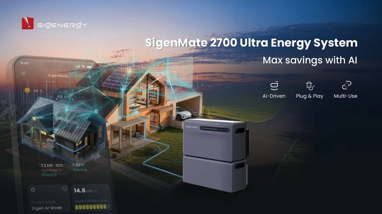 Vorschaubild des Sigenergy Produktvideos zum SigenMate 2700 Ultra