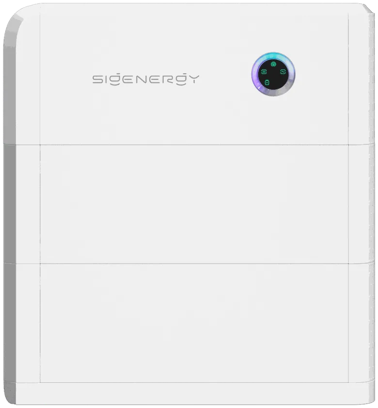 SigenStor Energy Controller mit zwei aufgesetzten Batteriemodulen, Frontansicht