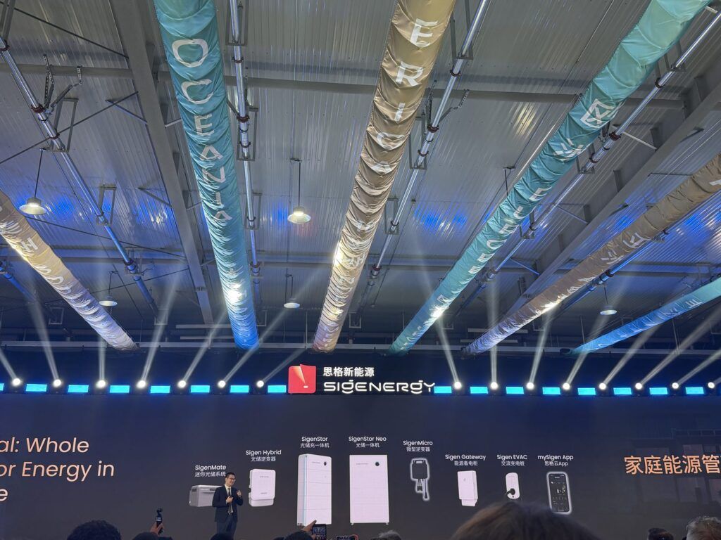Produktvorstellung von Sigenergy bei der Eröffnung in Nantong